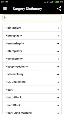 Surgery Dictionary android App screenshot 3